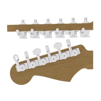 HIPSHOT CHROME Staggered VINTAGE GRIP-LOCK 6 in Line Tuners