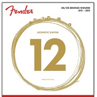 Fender 70L 80/20 Bronze Acoustic Guitar Strings .012-.052 Light