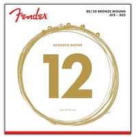 Fender 70L 80/20 Bronze Ball End Gauges 12-52, Acoustic Guitar Strings
