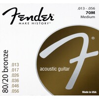 Fender 70M 80/20 Bronze Acoustic Strings - Medium  13 - 56
