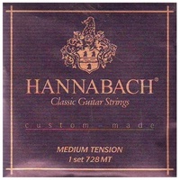 Hannabach Custom Made 728 MT Classical Guitar Strings, Full Set Medium Tension