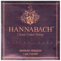 Hannabach Custom Made 728 MT Classical Guitar Strings, Full Set Medium Tension