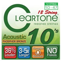 Cleartone 7410-12  12-String Acoustic Guitar Strings, Phosphor Bronze, Coated