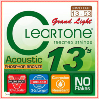 Cleartone  Coated Phosphor / Bronze Acoustic Guitar Strings Grand Light 13 - 53