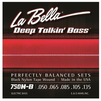 La Bella 750N-B  Deep Talkin' Bass Black Nylon Tape Wound  5 string Bass Strings
