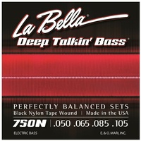 La Bella 750N Deep Talkin' Bass Black Nylon Tape Wound Bass Guitar Strings