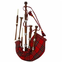 Highland Bagpipe Set -Blackwood with Nickel  mounts. Mackenzie tartan