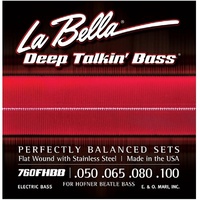 La Bella 760FHBB Beatle Bass Flat Wound Standard Electric Bass Strings  50 - 100