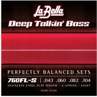 La Bella 760FL-S Deep Talkin' Flat Wound Short Scale Bass Guitar Strings