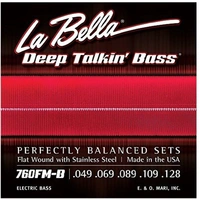 La Bella 760FM-B Deep Talkin Flat Wound 5-String Bass Strings Medium 49 - 128