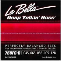 La Bella 760FS-B Deep Talkin Standard Flat Wound 5-Strings Electric Bass 45-128