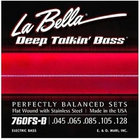 La Bella 760FS-B Deep Talkin Standard Flat Wound 5-Strings Electric Bass 45-128