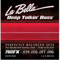 La Bella 760FX Deep Talkin' Bass Stainless Steel Flatwound Bass Guitar Strings 