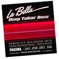  La Bella 760RL Deep Talkin Round Wound Bass Strings Light Gauge Bass Strings 