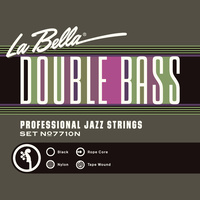 La Bella 7710N 3/4 Double Bass Black Nylon Tape Wound Professional Jazz Strings