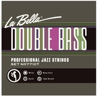 La Bella 7710T 3/4 Double Bass White Nylon Tape Wound Professional Jazz Strings