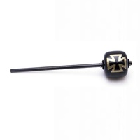 Danmar 778 Wooden Black - Silver  iron Cross  Drum Beater