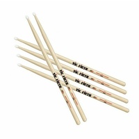 Vic Firth  Classic American Hickory 7AN Nylon Tip Drum Sticks 3 Pairs Drumsticks