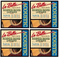 La Bella Phosphor Bronze 12 String Acoustic Guitar Strings 4 SETS  11 - 50