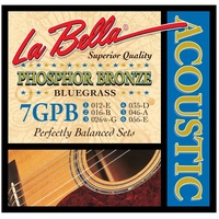 La Bella Phosphor Bronze Acoustic Guitar Strings Bluegrass 12 - 56