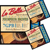 3 sets La Bella 7GPB Phosphor Bronze Acoustic Guitar Strings Bluegrass 12 - 56