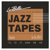 La Bella 800R Jazz Tapes  Black Nylon Jazz Guitar Strings 10 - 46
