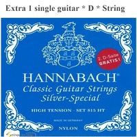 Hannabach Classical Guitar Set-Silv/Special E815DD (2 Ds) Blue High Tension 815