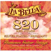 La Bella 820 Red Nylon / Silver Plated Brilliant Flamenco Guitar Strings LaBella