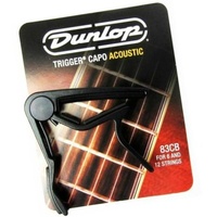 Dunlop 83CB Trigger Guitar Capo for Acoustic 6 & 12 string Guitars Curved Black