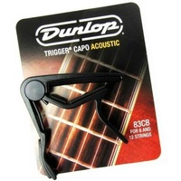 Dunlop 83CB Trigger Guitar Capo for Acoustic 6 & 12 string Guitars Curved Black