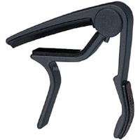 Dunlop 84FB Trigger Capo Acoustic Guitar Capo, Flat - Black 6/12 String