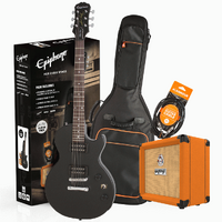 Epiphone LP Special E1 Electric Guitar Ebony - Orange Crush Amp and Bag