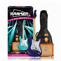 Kramer Focus Electric Guitar with Orange Amp and Padded bag - Purple