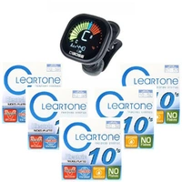 Cleartone  Electric Guitar strings 10 -52 x 5 sets + Boss TU-05 Tuner