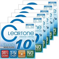 6 x Cleartone EMP Coated  Electric Guitar Strings Light top / heavy bot 10 - 52