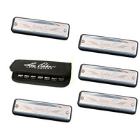 Tombo Harmonica Hope 10 hole Diatonic 5 pack keys of A Bb Eb D F Made in Japan