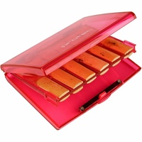 Protec Bb Clarinet Reed Case Holds  12 Reeds - Transparent Cherry