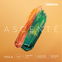 D'Addario Ascenté Viola String Set, Extra-Short Scale, Medium Tension