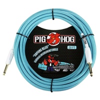 Pig Hog PCH20DB Instrument Cable, 1/4", Daphne Blue Instrument Cable 20ft