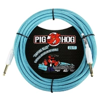 Pig Hog PCH20DB Instrument Cable, 1/4", Daphne Blue Instrument Cable 20ft