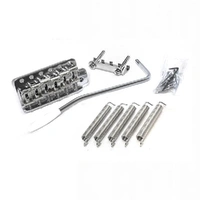 Gotoh GE101T Chrome Vintage 6-point Tremolo Bridge with Bent Steel Saddles and Zinc Block.