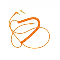 AIAIAI C16 Coiled Orange Headphone Cable Adapter included