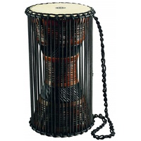 Meinl African Talking Drum with Mahogany Wood Shell Medium Size Goat Skin Heads 