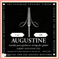 Augustine Classic Black MT Classical Guitar Strings, 3-String Treble Set