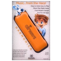 Suzuki Airwave Harmonica c/w instruction book  Orange Easy to hold Easy to Play