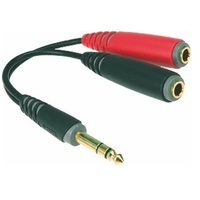 Klotz  short y adapter 1 x jack 6.35 mm stereo - 2 x jack female 6.35 mm mono
