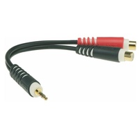 Klotz AYS-4 short y adapter 1 x jack 3.5 mm stereo - 2 x RCA female