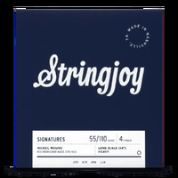Stringjoy Heavy Gauge ( 55-110 ) 4 String Long Scale Nickel Wound Bass Guitar Strings