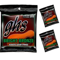 3 sets GHS BB20X 80/20 Bronze Extra Light Acoustic Guitar Strings  11 - 50
