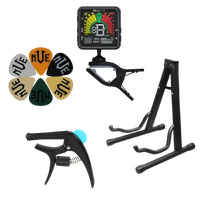 BBT Essential Acoustic / Electric Guitar Bundle - Stand - Capo - Tuner - Picks